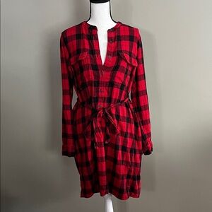 GAP Buffalo Plaid shirt dress
